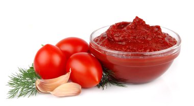 Tomatoes paste with spices clipart