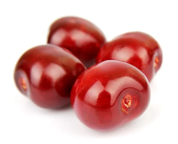 Sweet cherries on white — Stock Photo, Image