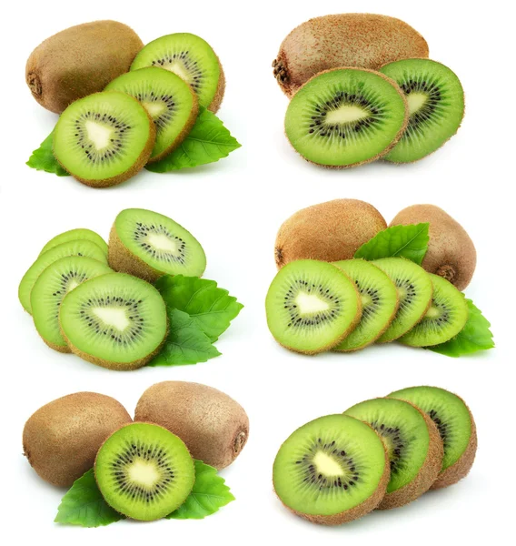 Collage aus süßen Kiwi-Früchten — Stockfoto