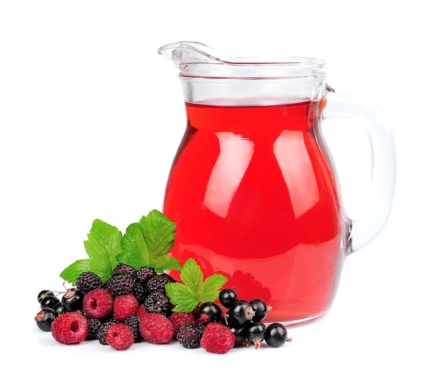 Сладкие ягоды и сок — стоковое фото