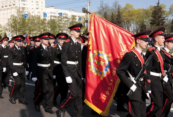 Desfile de la victoria. Vladimir, 9 de mayo de 2009 — Foto de Stock