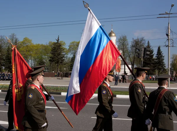 Přehlídka vítězství. Vladimir, 9. května 2009 — Stock fotografie