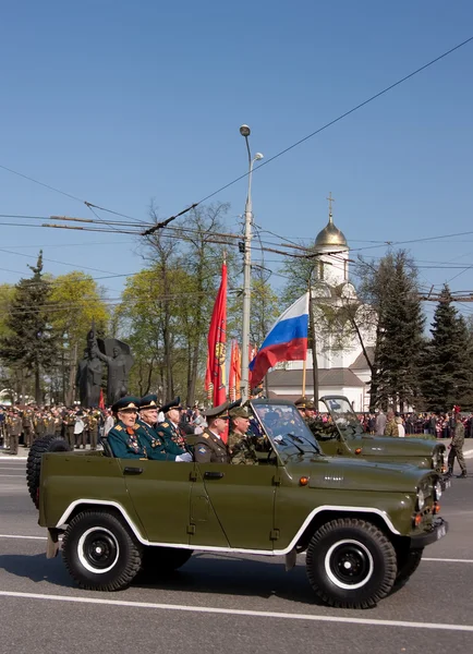 Desfile de la victoria. Vladimir, 9 de mayo de 2009 — Foto de Stock