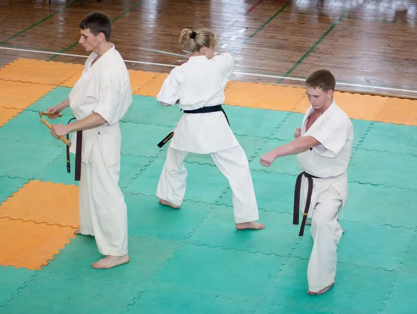 National mesterskab blandt juniorer ved kyokushin karate - Stock-foto