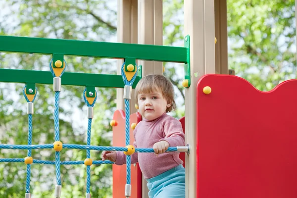 Toddler in playground area — Stock Photo, Image
