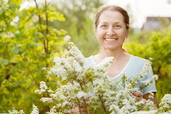 Happy mature gardener — Stock Photo, Image
