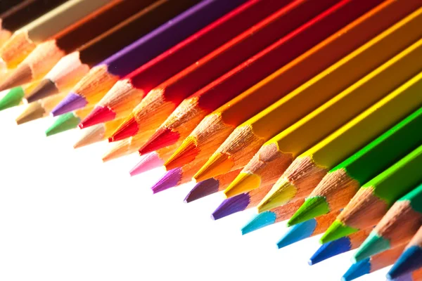 Bleistifte mit Copyspase über Weiß — Stockfoto