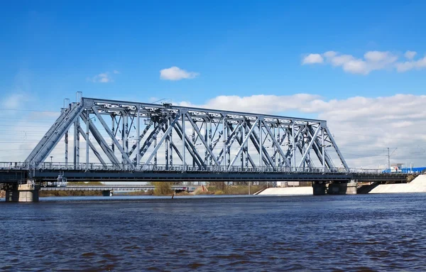 Demiryolu Köprüsü sel — Stok fotoğraf