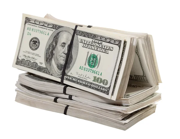 Domek z nás dolarů bankovky — Stock fotografie