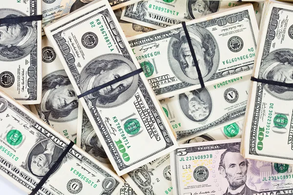 Birçok ABD dolarlık banknotlar — Stok fotoğraf