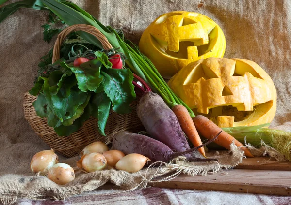 Calabaza y verduras de Halloween — Foto de Stock