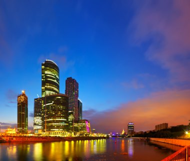 View of Moscow in morning clipart