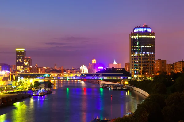 stock image View of Moscow in sunrise