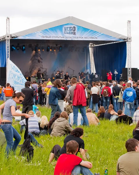 Open-air rock festival "Himlen i Slavdom " - Stock-foto