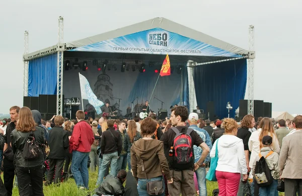 Open-air rockfestival — Stockfoto