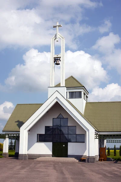 stock image Chapel In fields of Suodziai village. Lithuania