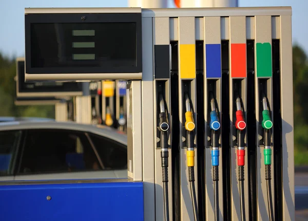 Fuel dispenser at the gas station — Stock Photo, Image