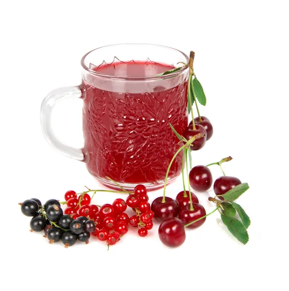 Berries and juice — Stock Photo, Image