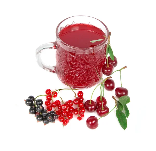 Berries and juice — Stock Photo, Image