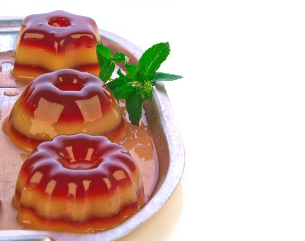 Fruit jelly and mint — Stock Photo, Image