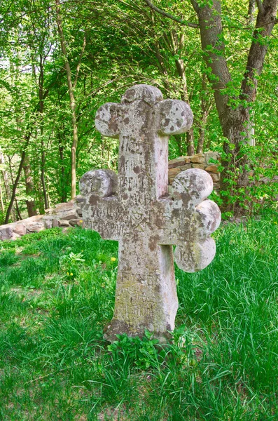 Ancient headstone as cross — Stock Photo, Image