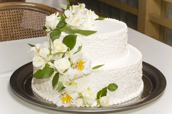 stock image White wedding cake