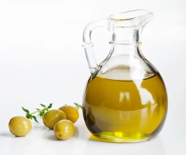 Olivolja och oliver — Stockfoto