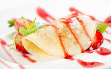 çilek ile Pancakes