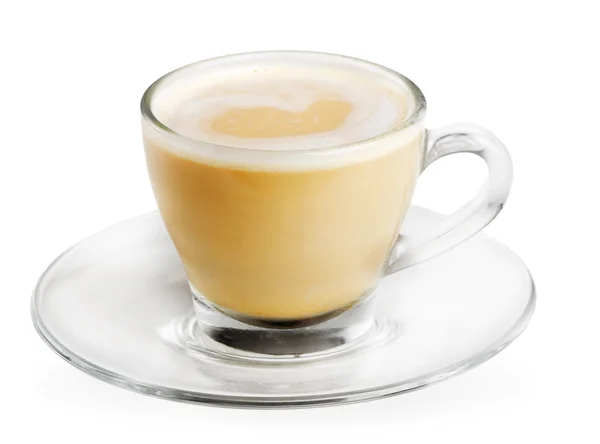 Cappuccino csésze elszigetelt fehér — Stock Fotó