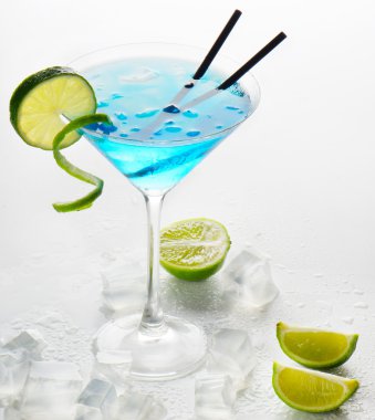 Blue cocktail clipart