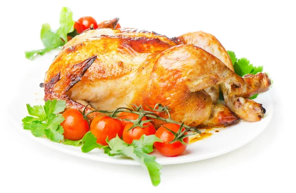 Chicken and tomatoes — Stock Photo, Image