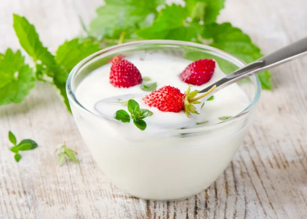 Čerstvý jogurt — Stock fotografie