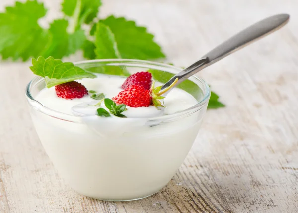 Yogurt fresco — Foto Stock