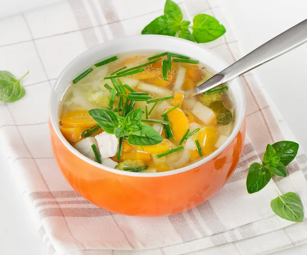 Миска з овочевого супу — стокове фото