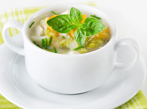 Миска з овочевого супу — стокове фото