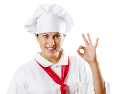 Young woman chef clipart