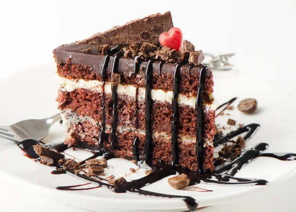 다크 초콜릿 케이크 — 스톡 사진