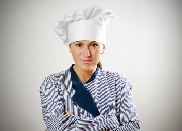 Młoda kobieta szef kuchni — Zdjęcie stockowe