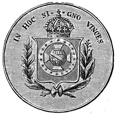 10,000 Reis, Brazil, 1876 clipart