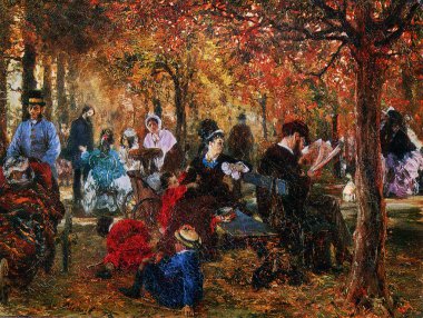 Adolf von Menzel - Luxembourg Gardens, The Pushkin Museum of Fin clipart