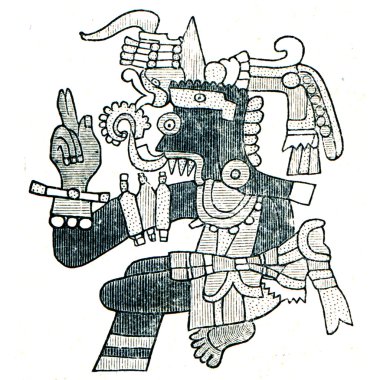 Aztek weathertlaloc tanrısı