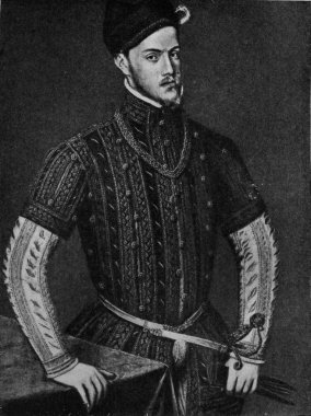 Felipe II, Antonio Moro, painting, 1519 - 1520 clipart