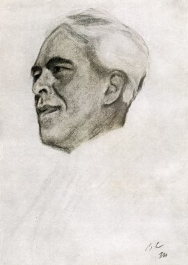 Konstantin Stanislavsky, the picture by Valentin Serov, 1911 clipart