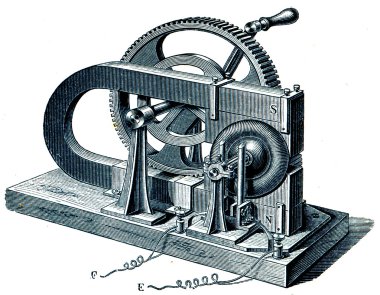 Magnetoelectrical machine Gram clipart