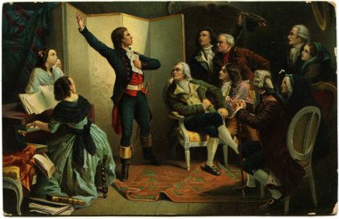 Pils - Rouget de L'Isle singing the Marseillaise, 1849 clipart