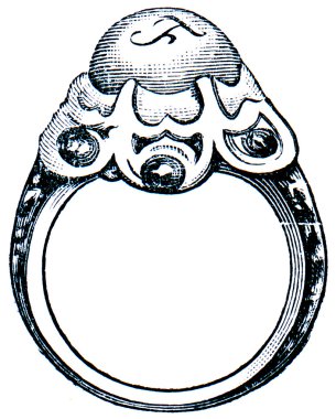 Ring of Frederick I, Prussia, 17 century clipart