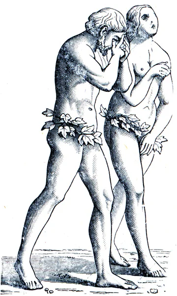 Adam och Eva av masachchio — Stockfoto