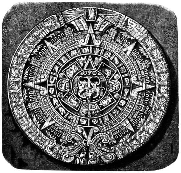 Pietra calendario azteco — Foto Stock