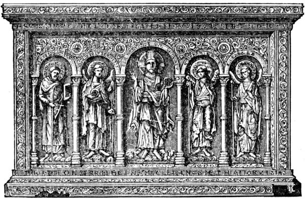 Tablero del altar de Basilea, siglo XI, Museo de Cluny, Francia —  Fotos de Stock