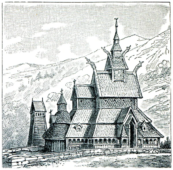 Borgund stave igreja — Fotografia de Stock